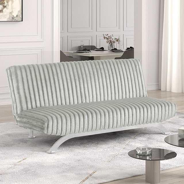 Villeneuve Futon Sofa Bed Black, Pink, & Grey - Imperial Furniture (Las Vegas, NV) - Multi Location