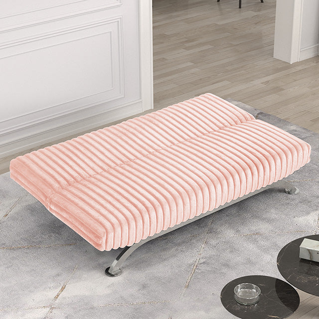 Villeneuve Futon Sofa Bed Black, Pink, & Grey - Imperial Furniture (Las Vegas, NV) - Multi Location