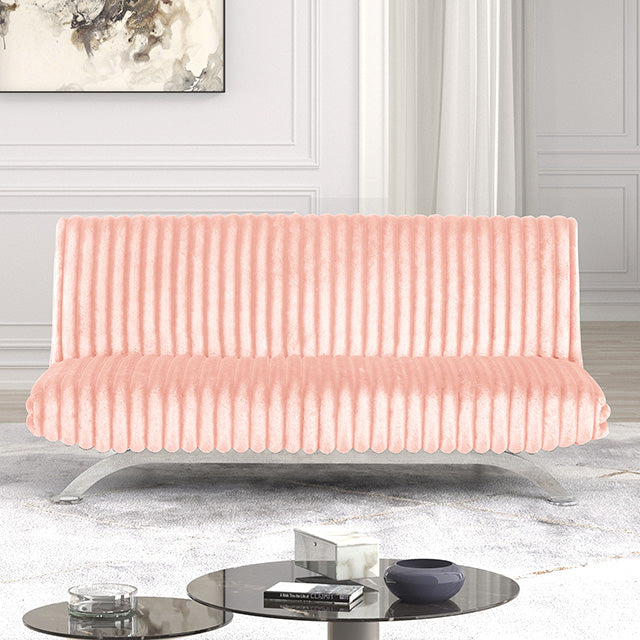 Villeneuve Futon Sofa Bed Black, Pink, & Grey - Imperial Furniture (Las Vegas, NV) - Multi Location