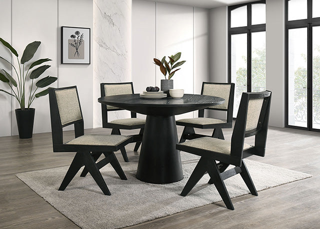 Tottenham 5 Pc Dining Table Set Black - Imperial Furniture (Las Vegas, NV) - Multi Location