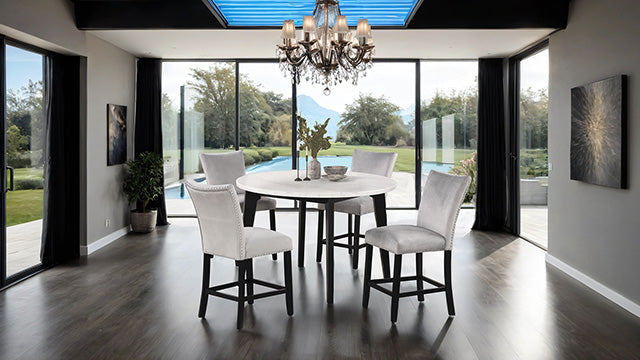 Sabro 5 Pc Counter Ht Table Set Black - Imperial Furniture (Las Vegas, NV) - Multi Location