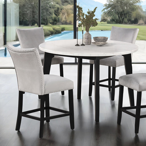 Sabro 5 Pc Counter Ht Table Set Black - Imperial Furniture (Las Vegas, NV) - Multi Location