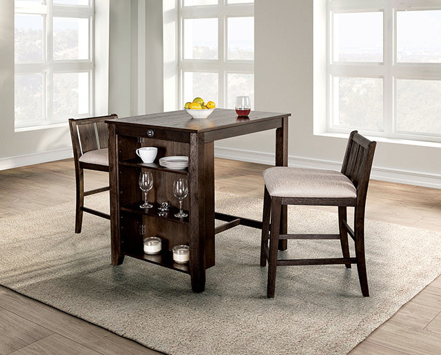 Lescles 3 Pc Counter Ht Set (1 Table + 2 Chairs) - Imperial Furniture (Las Vegas, NV) - Multi Location