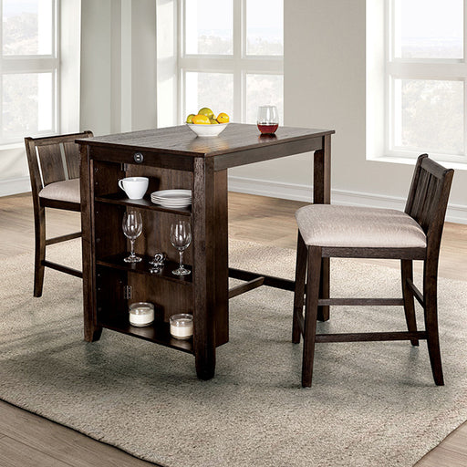 Lescles 3 Pc Counter Ht Set (1 Table + 2 Chairs) - Imperial Furniture (Las Vegas, NV) - Multi Location