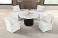 Varde 5 Pc Dining Table Set White - Imperial Furniture (Las Vegas, NV) - Multi Location