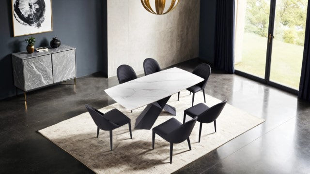 Lenvik 7 Pc Dining Table Set White - Imperial Furniture (Las Vegas, NV) - Multi Location