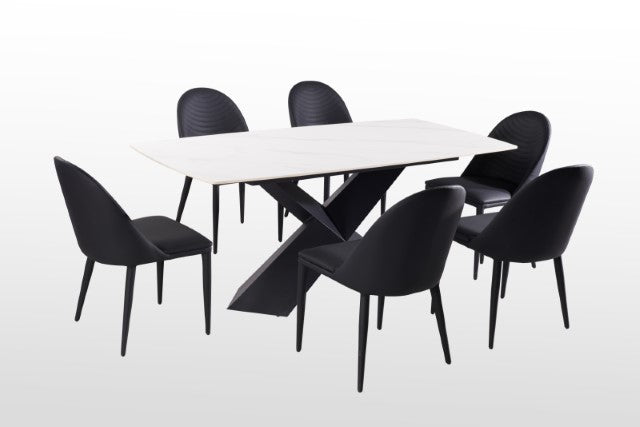Lenvik 7 Pc Dining Table Set White - Imperial Furniture (Las Vegas, NV) - Multi Location