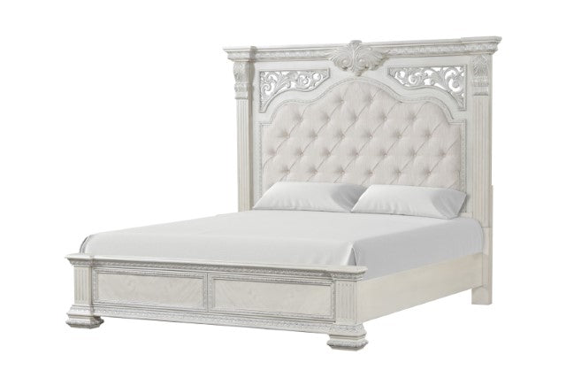 Promenade E.King & Queen Bed Brown & White - Imperial Furniture (Las Vegas, NV) - Multi Location