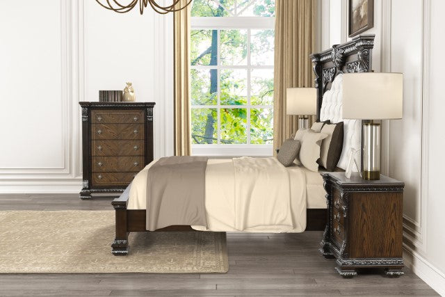 Promenade E.King & Queen Bed Brown & White - Imperial Furniture (Las Vegas, NV) - Multi Location