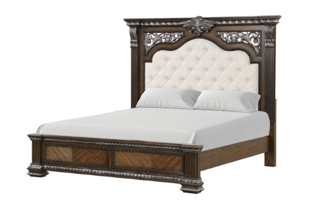 Promenade E.King & Queen Bed Brown & White - Imperial Furniture (Las Vegas, NV) - Multi Location