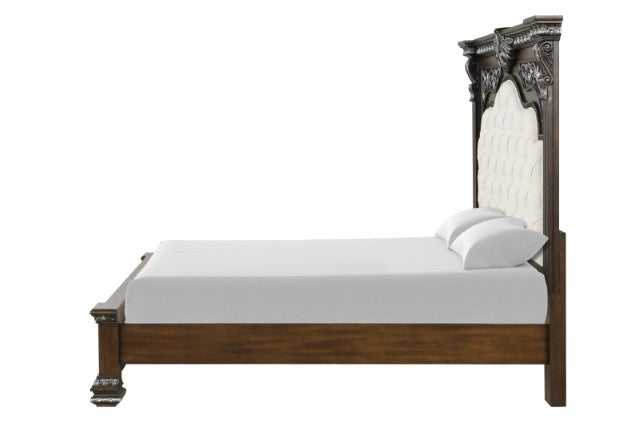 Promenade E.King & Queen Bed Brown & White - Imperial Furniture (Las Vegas, NV) - Multi Location