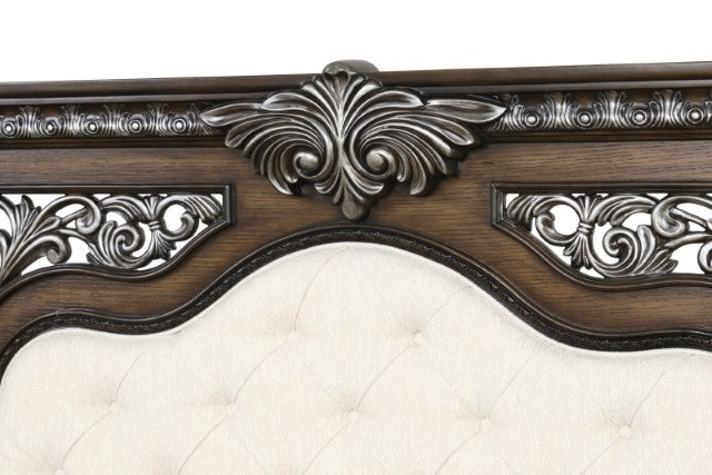 Promenade E.King & Queen Bed Brown & White - Imperial Furniture (Las Vegas, NV) - Multi Location