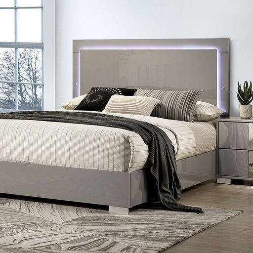 Sinistra Bed Beige, Black, White - Imperial Furniture (Las Vegas, NV) - Multi Location