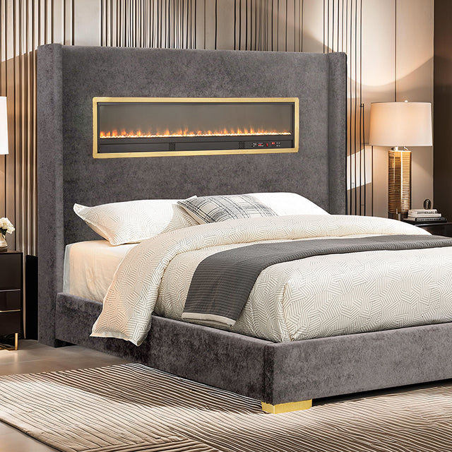 Danvers Bed Beige, Black, & Grey - Imperial Furniture (Las Vegas, NV) - Multi Location