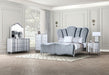 Melodi Parc E.King & Queen Bed Black & Silver - Imperial Furniture (Las Vegas, NV) - Multi Location
