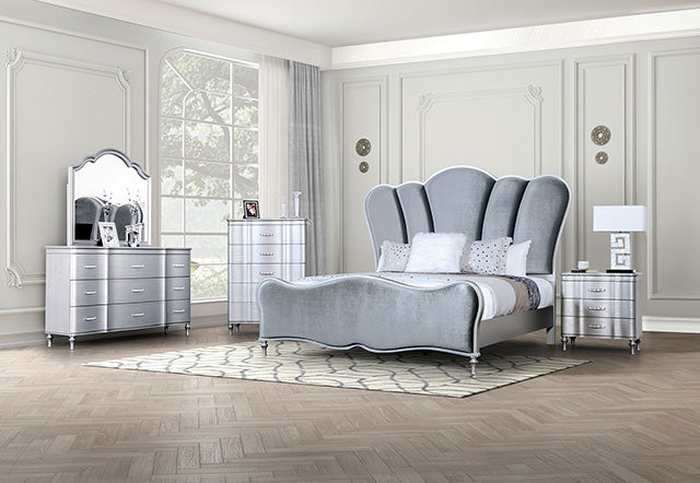 Melodi Parc E.King & Queen Bed Black & Silver - Imperial Furniture (Las Vegas, NV) - Multi Location