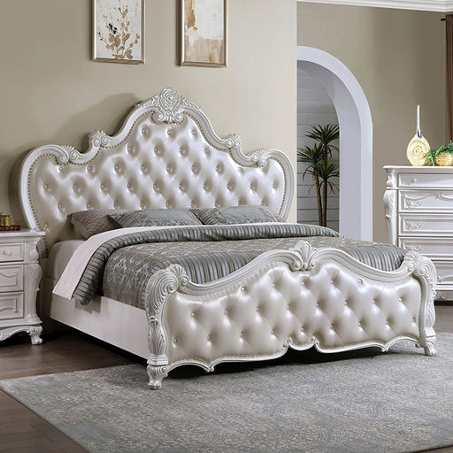 Ventresca Bed White & Chrome - Imperial Furniture (Las Vegas, NV) - Multi Location