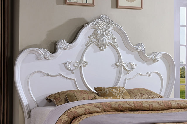 Roselli Bed Chrome & White - Imperial Furniture (Las Vegas, NV) - Multi Location