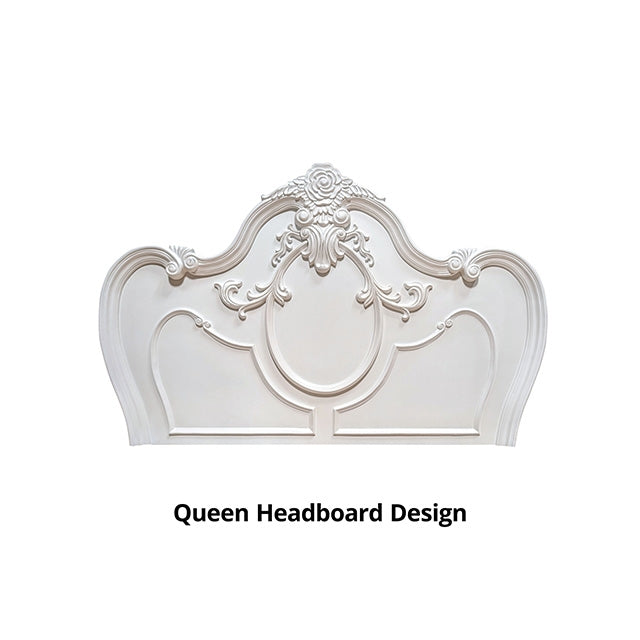 Roselli E.King & Queen Bed White & Chrome - Imperial Furniture (Las Vegas, NV) - Multi Location