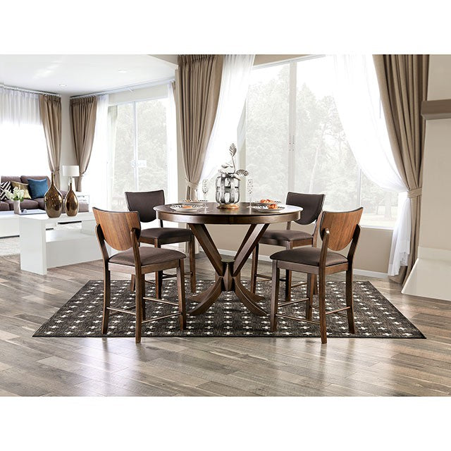 Marina 5 PC Dining Table Set Walnut - Imperial Furniture (Las Vegas, NV) - Multi Location