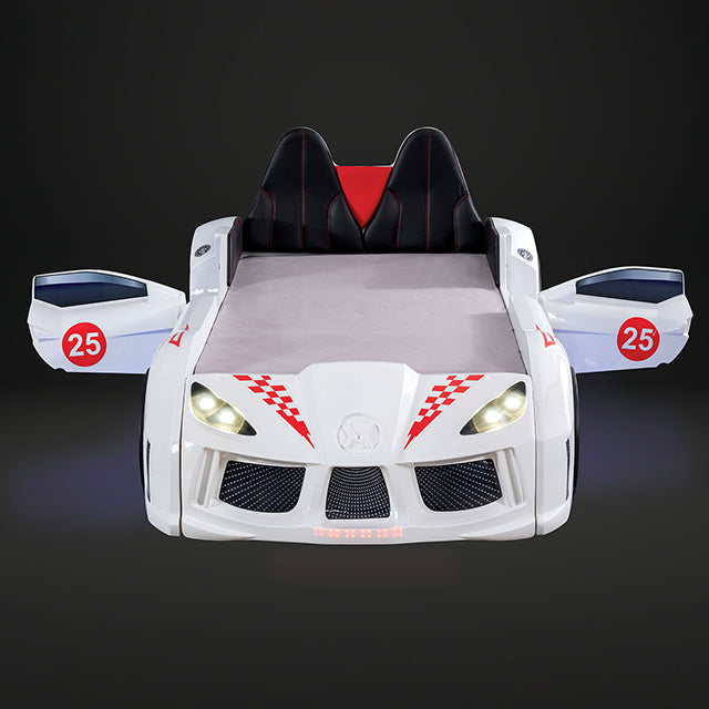 Trackster Bed White, Red,, Black, & Blue - Imperial Furniture (Las Vegas, NV) - Multi Location