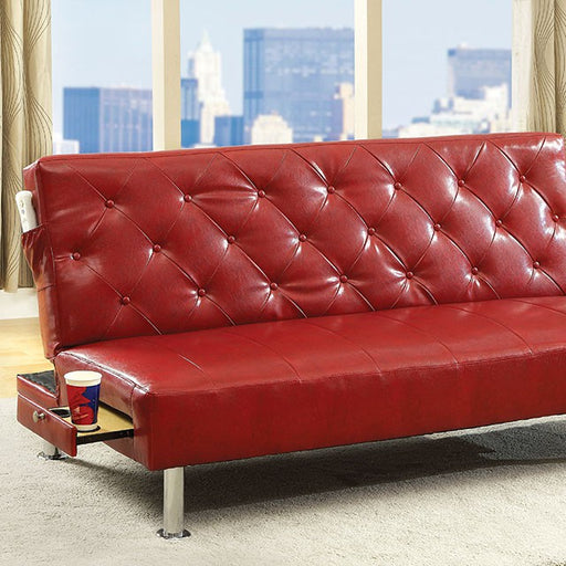 Farel Futon Sofa Red & White - Imperial Furniture (Las Vegas, NV) - Multi Location