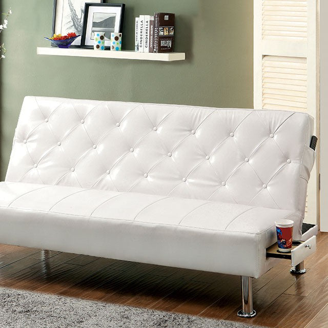 Farel Futon Sofa Red & White - Imperial Furniture (Las Vegas, NV) - Multi Location