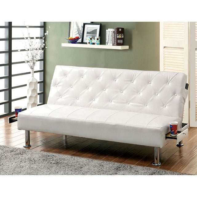 Farel Futon Sofa Red & White - Imperial Furniture (Las Vegas, NV) - Multi Location
