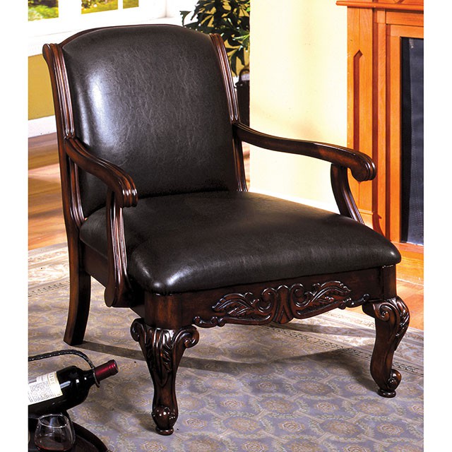 Sheffield Antique Dark Cherry Accent Chair - Imperial Furniture (Las Vegas, NV) - Multi Location