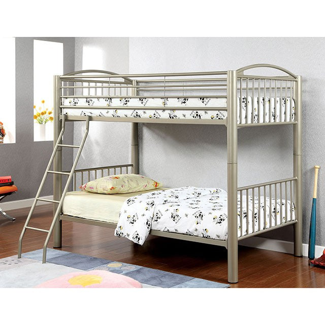 Lovia Metallic Gold Twin/Twin Bunk Bed - Imperial Furniture (Las Vegas, NV) - Multi Location