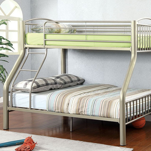 Lovia Metallic Gold Twin/Full Bunk Bed - Imperial Furniture (Las Vegas, NV) - Multi Location