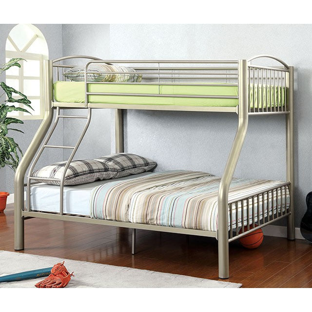 Lovia Metallic Gold Twin/Full Bunk Bed - Imperial Furniture (Las Vegas, NV) - Multi Location