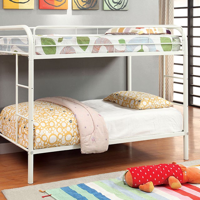 Rainbow Twin/Twin Bunk Bed Black, Silver, & White - Imperial Furniture (Las Vegas, NV) - Multi Location