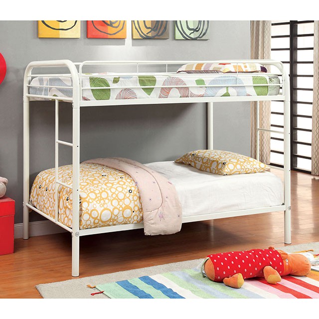 Rainbow Twin/Twin Bunk Bed Black, Silver, & White - Imperial Furniture (Las Vegas, NV) - Multi Location