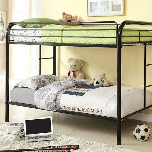 Rainbow Twin/Twin Bunk Bed Black, Silver, & White - Imperial Furniture (Las Vegas, NV) - Multi Location