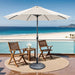 Soli 9' Outdoor Umbrella w/ Auto Tilt + 21" Round Base - Imperial Furniture (Las Vegas, NV) - Multi Location