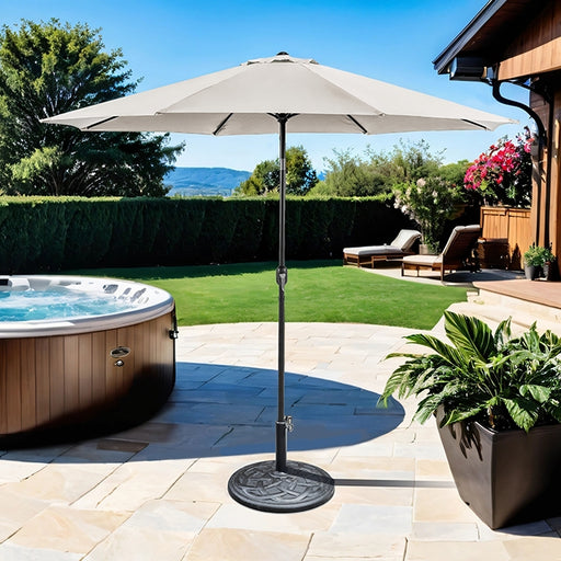 Mora 11' Outdoor Umbrella + 21" Round Base - Imperial Furniture (Las Vegas, NV) - Multi Location