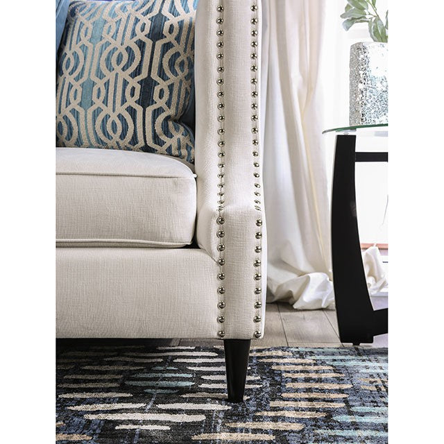 Tegan Beige/Light Blue Love Seat - Imperial Furniture (Las Vegas, NV) - Multi Location