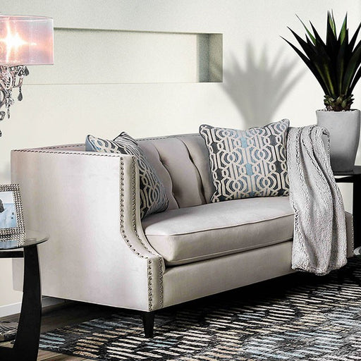 Tegan Beige/Light Blue Love Seat - Imperial Furniture (Las Vegas, NV) - Multi Location