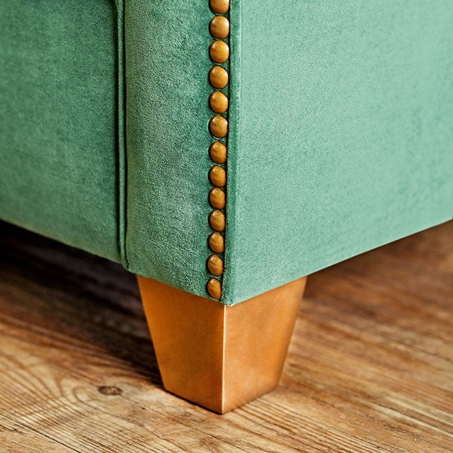 VERDANTE Emerald Green/Gold Sofa - Imperial Furniture (Las Vegas, NV) - Multi Location