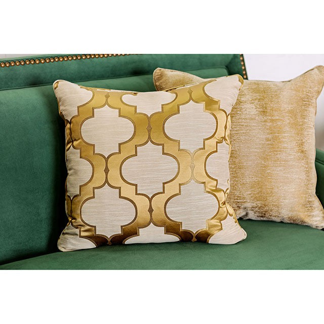VERDANTE Emerald Green/Gold Sofa - Imperial Furniture (Las Vegas, NV) - Multi Location