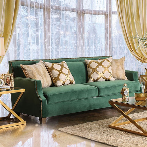 VERDANTE Emerald Green/Gold Sofa - Imperial Furniture (Las Vegas, NV) - Multi Location