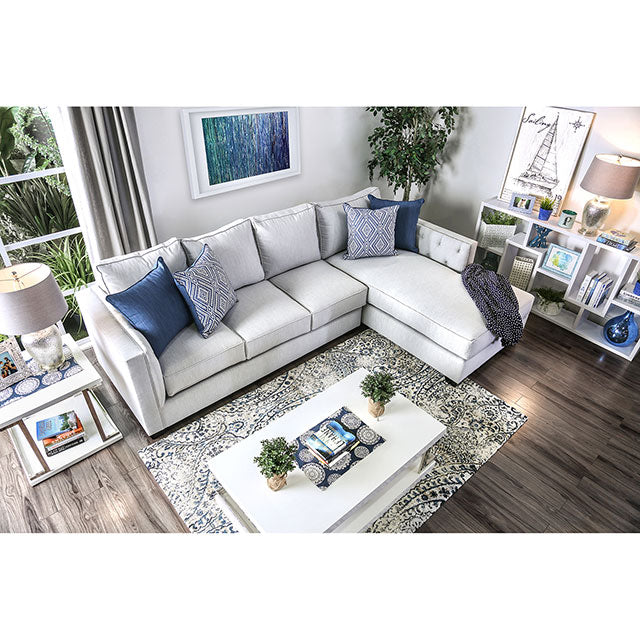 Ornella Light Gray/Blue Sectional - Imperial Furniture (Las Vegas, NV) - Multi Location
