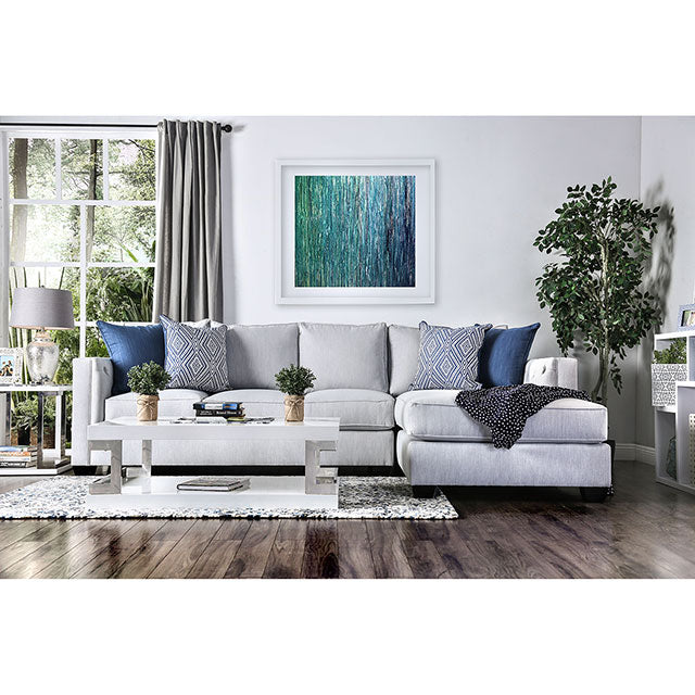 Ornella Light Gray/Blue Sectional - Imperial Furniture (Las Vegas, NV) - Multi Location