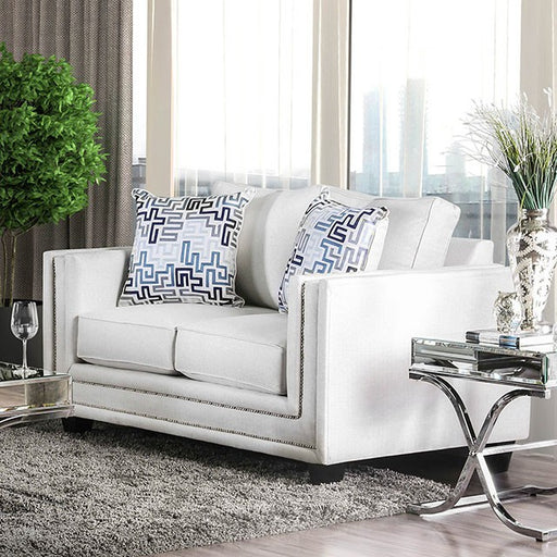 Ilse Off-White/Blue Love Seat - Imperial Furniture (Las Vegas, NV) - Multi Location