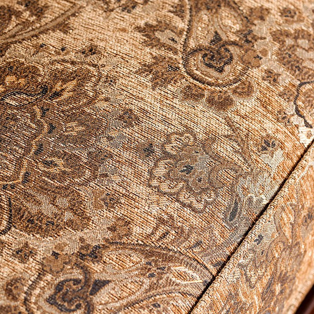 NICANOR Tan/Gold Love Seat - Imperial Furniture (Las Vegas, NV) - Multi Location