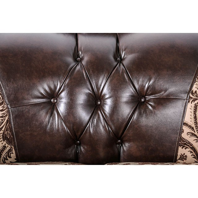 Quirino Light Brown/Dark Brown Sofa - Imperial Furniture (Las Vegas, NV) - Multi Location