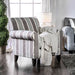 Misty Blue/Gray Stripe Chair - Imperial Furniture (Las Vegas, NV) - Multi Location