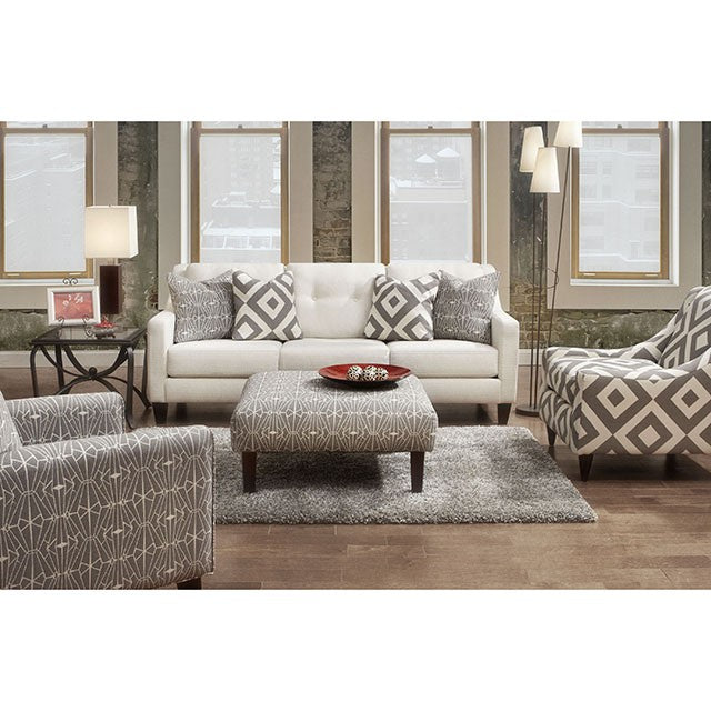 PARKER Gray/Pattern Ottoman - Imperial Furniture (Las Vegas, NV) - Multi Location
